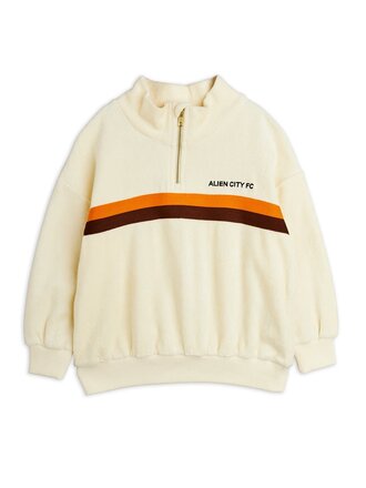 mini rodini Mini rodini -Alien City FC emb half zip terry sweatshirt