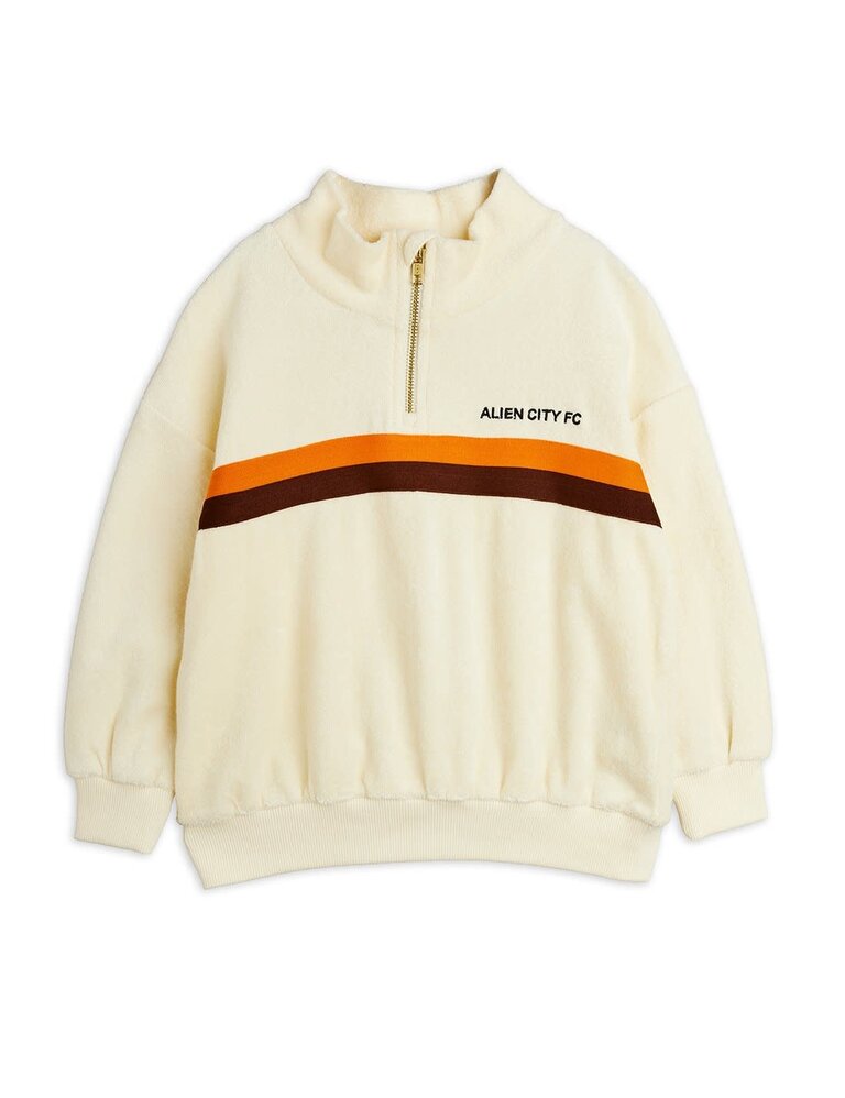 mini rodini Mini rodini -Alien City FC emb half zip terry sweatshirt