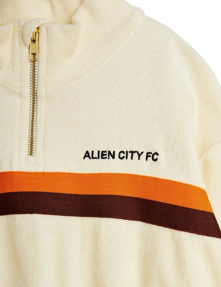 mini rodini Mini rodini -Alien City FC emb half zip terry sweatshirt
