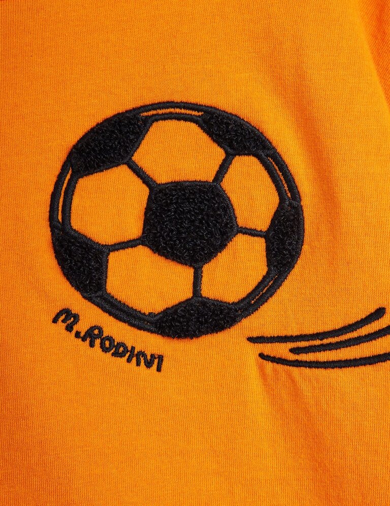 mini rodini Mini rodini -Football chenille ss tee  orange
