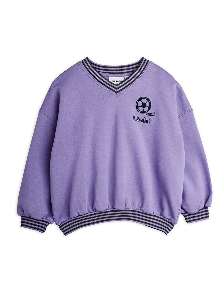 mini rodini Mini rodini -Football emb sweatshirt  purple