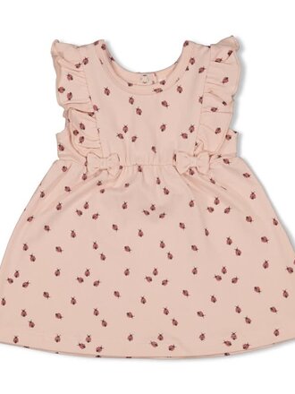 Feetje Feetje - jurk zacht roze ladybug