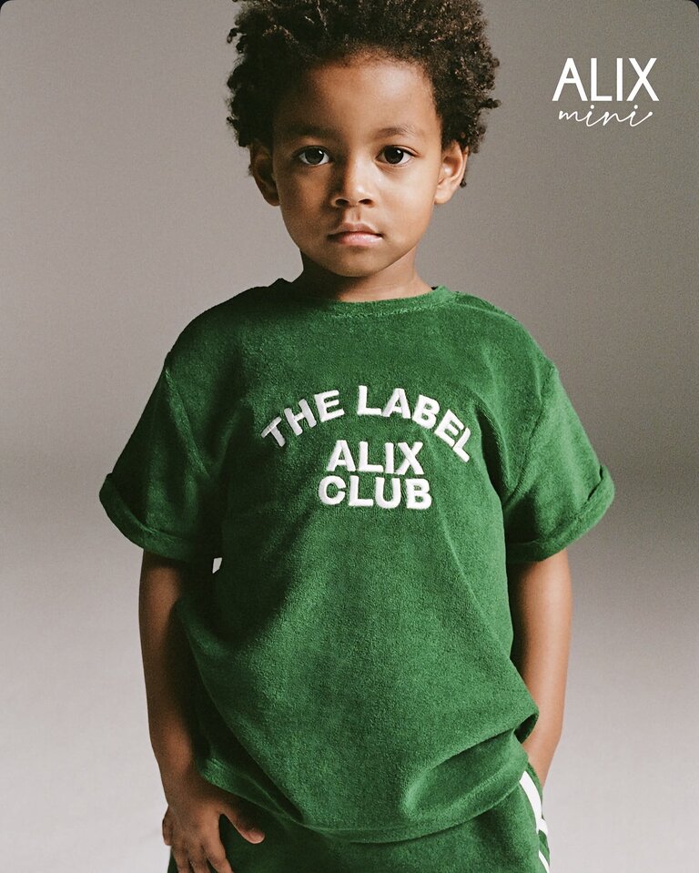 Alix the label Alix mini - terry t-shirt green