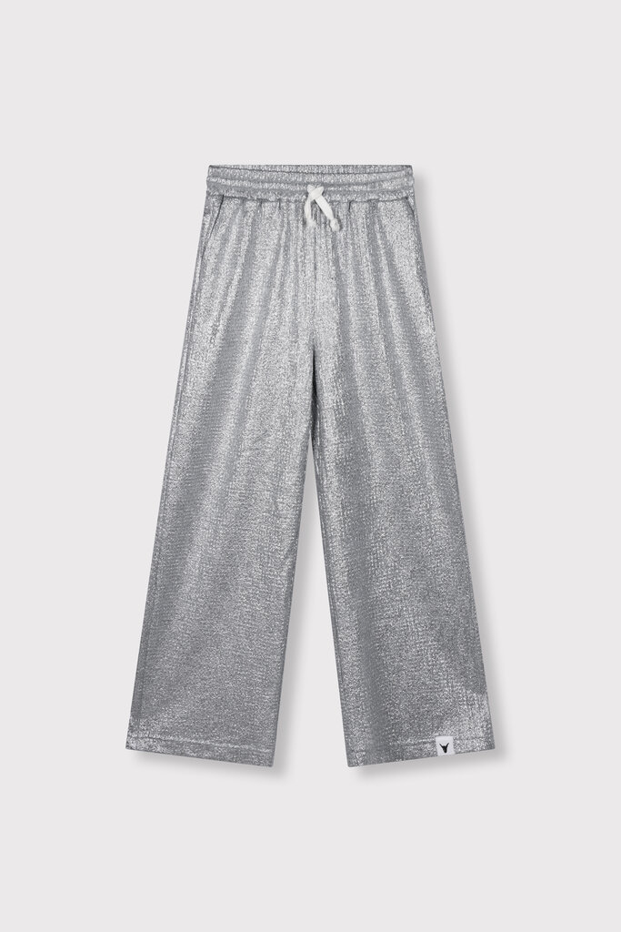 Alix the label alix mini - knitted wide leg pants silver