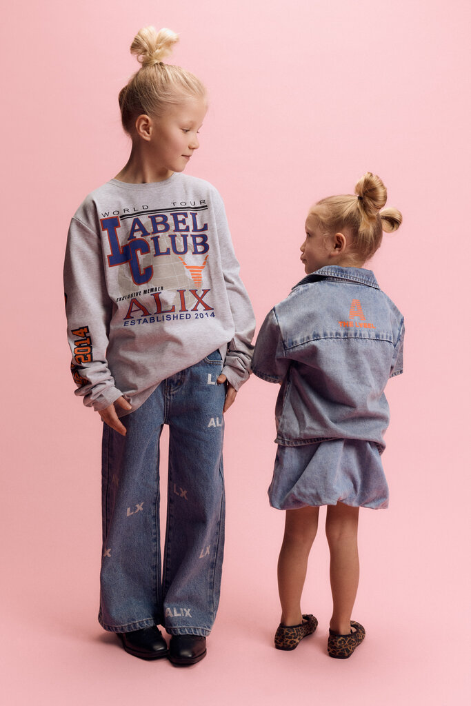 Alix the label Alix mini - short sleeve denim blouse