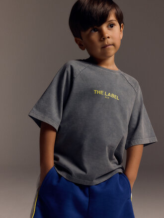 Alix the label Alix mini - raglan logo t-shirt light grey