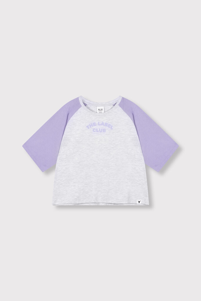 Alix the label Alix mini - contrast raglan t-shirt grey melange