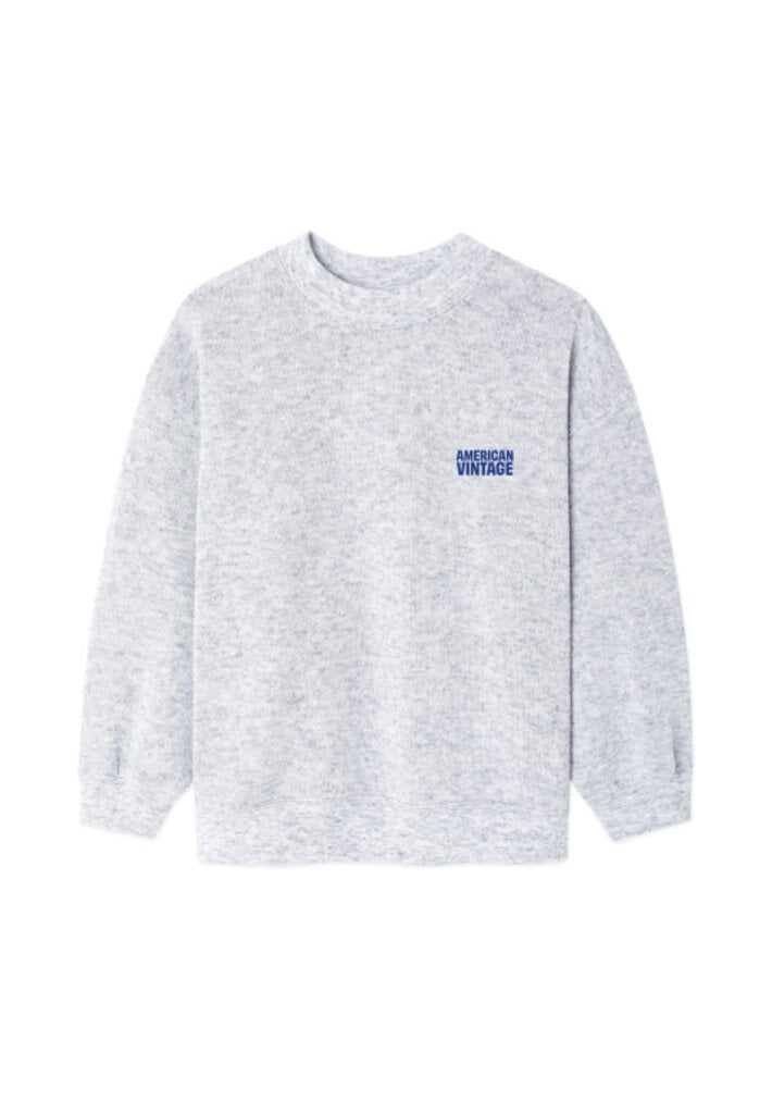 American vintage American vintage - Evona Sweater GRIS CLAIR CHINE