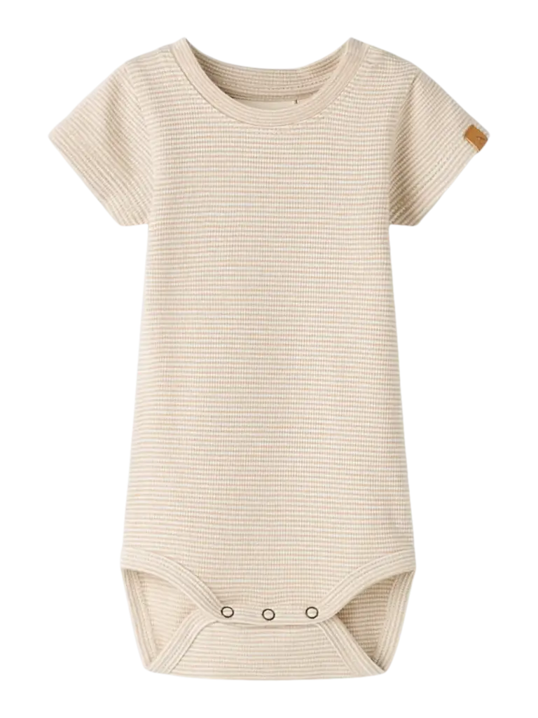 Lil' Atelier Lil atelier - Romper stripe Oxford Tan