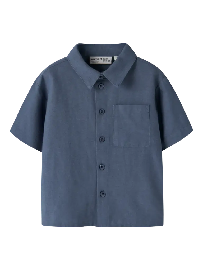 Name It Name it -FAHER SS SHIRT vintage indigo