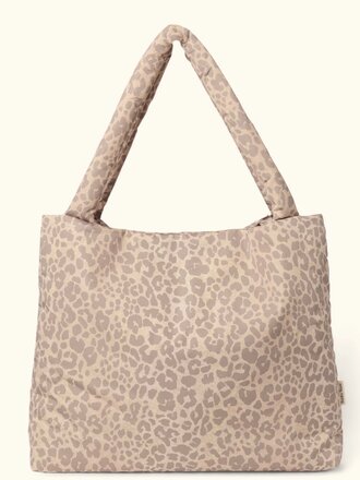 studio noos Studio Noos -  Beige Leopard Puffy Mom Bag