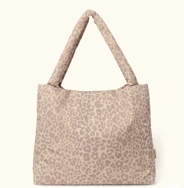 studio noos Studio Noos -  Beige Leopard Puffy Mom Bag