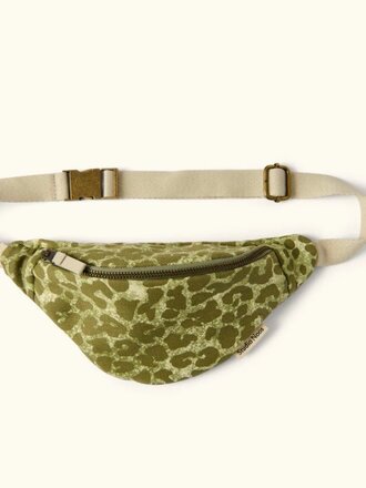 studio noos Studio Noos - Green Leopard Cotton Mini Fanny Pack