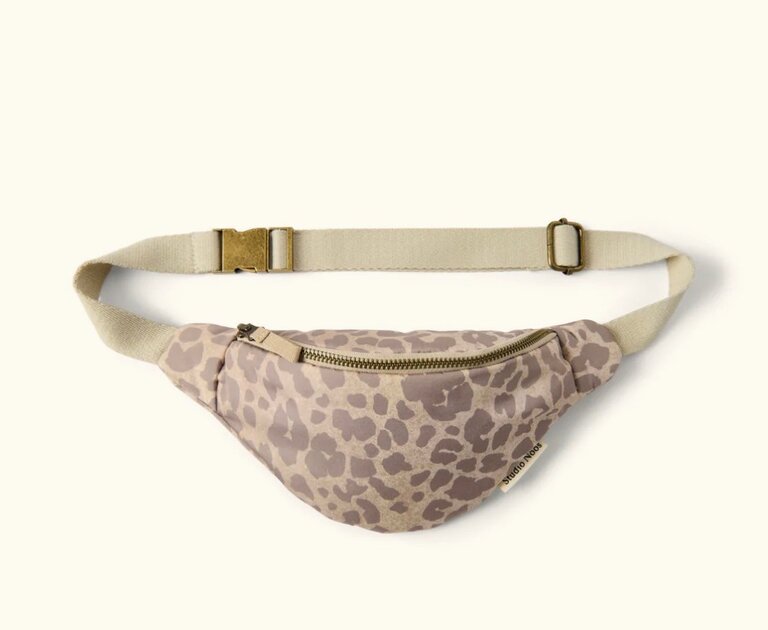 studio noos Studio Noos - Beige Leopard Puffy Mini Fanny Pack