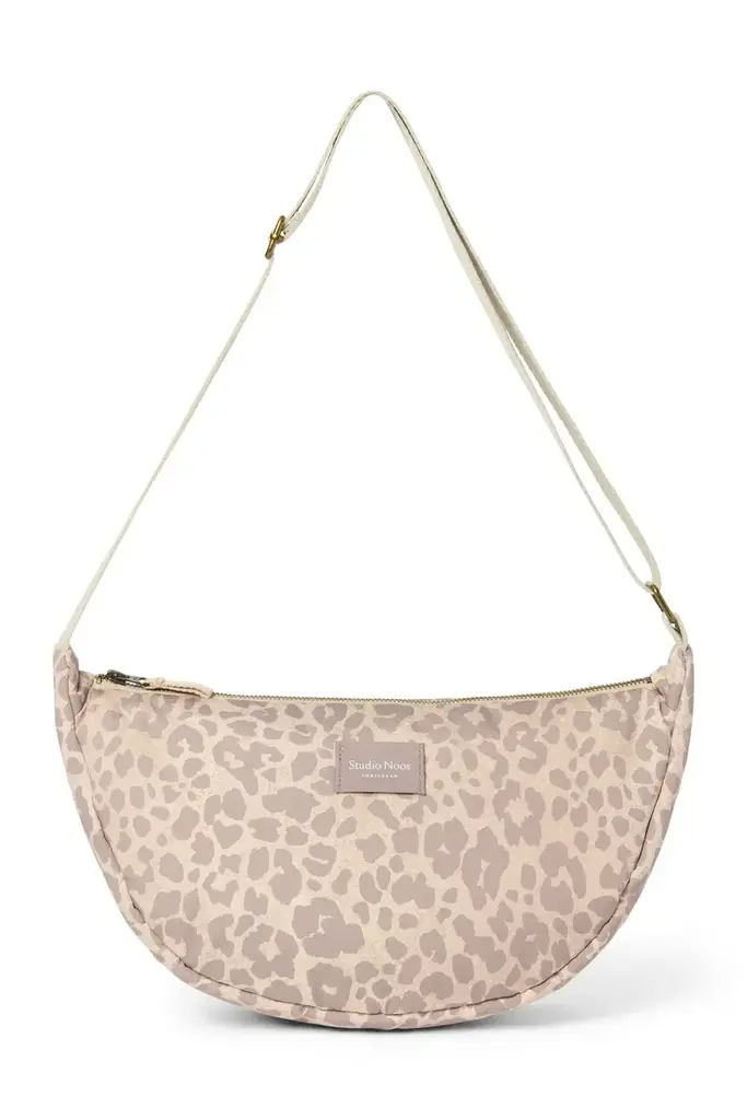 studio noos Beige Leopard Puffy Adult Fanny Pack