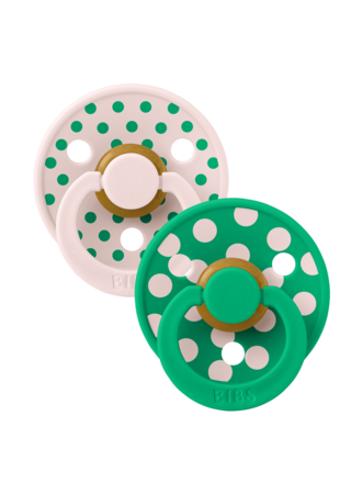Bibs BIBS Pacifier Studio Colour 2 PACK Polka Latex Petal/Cactus