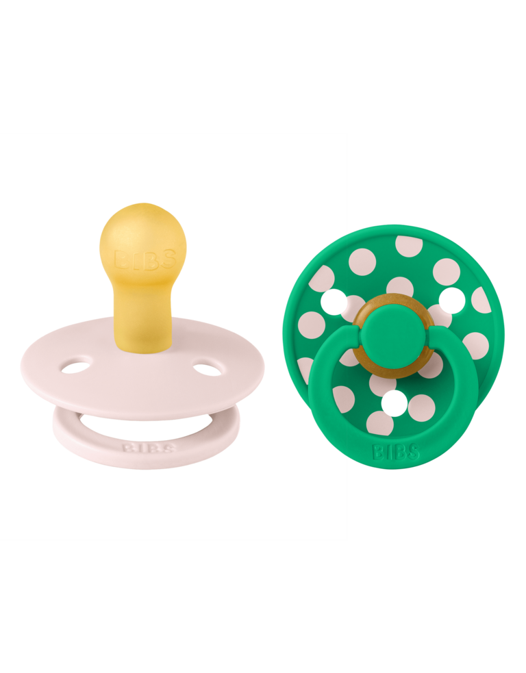 Bibs BIBS Pacifier Studio Colour 2 PACK Polka Latex Petal/Cactus