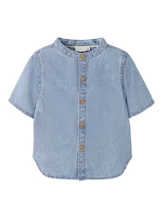 Name It Name it - Hans strip blouse light bleu denim