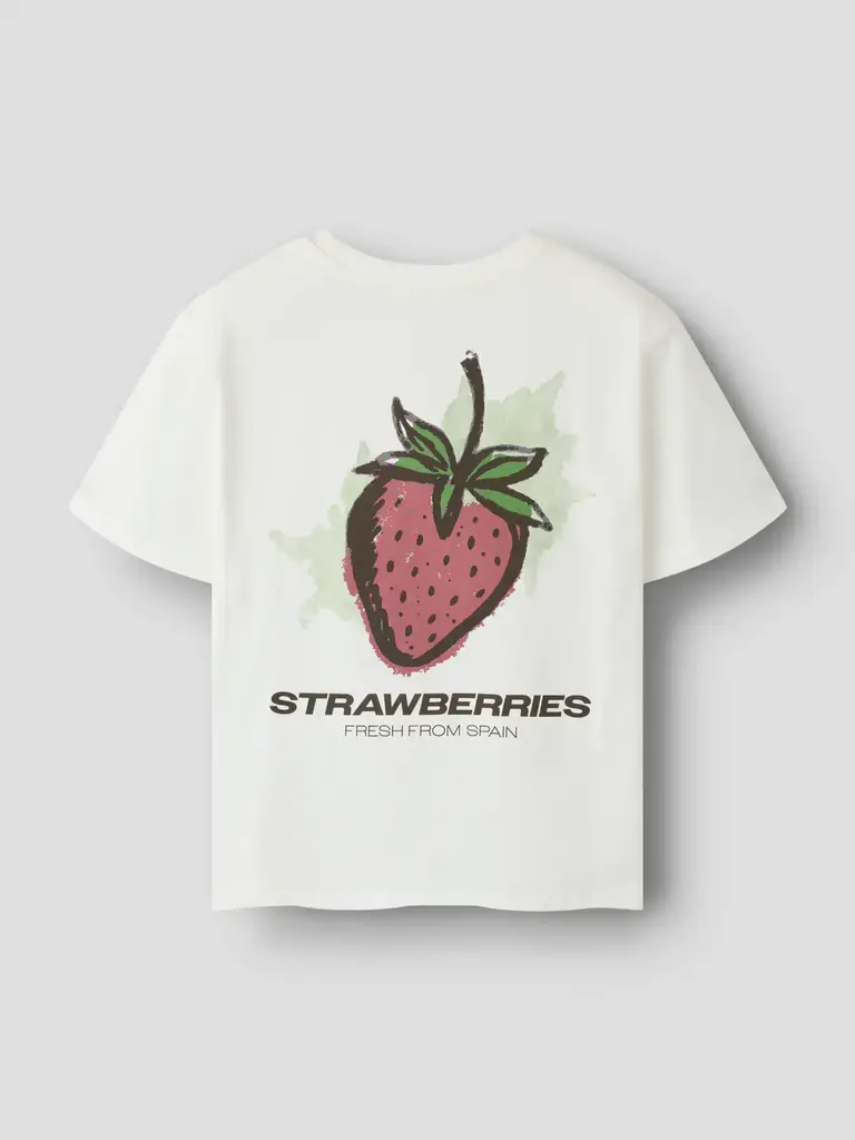 Name It Name it - T-shirt Cloud Dancer Strawberry