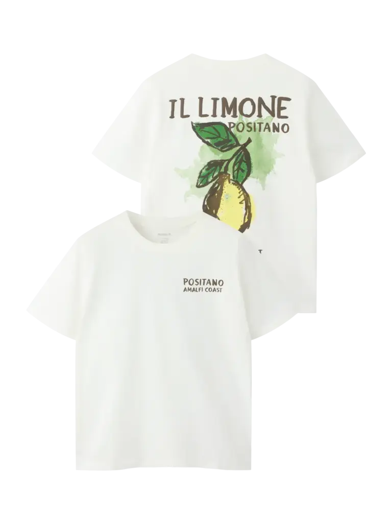 Name It Name it - T-shirt Halman  Cloud Dancer Lemon