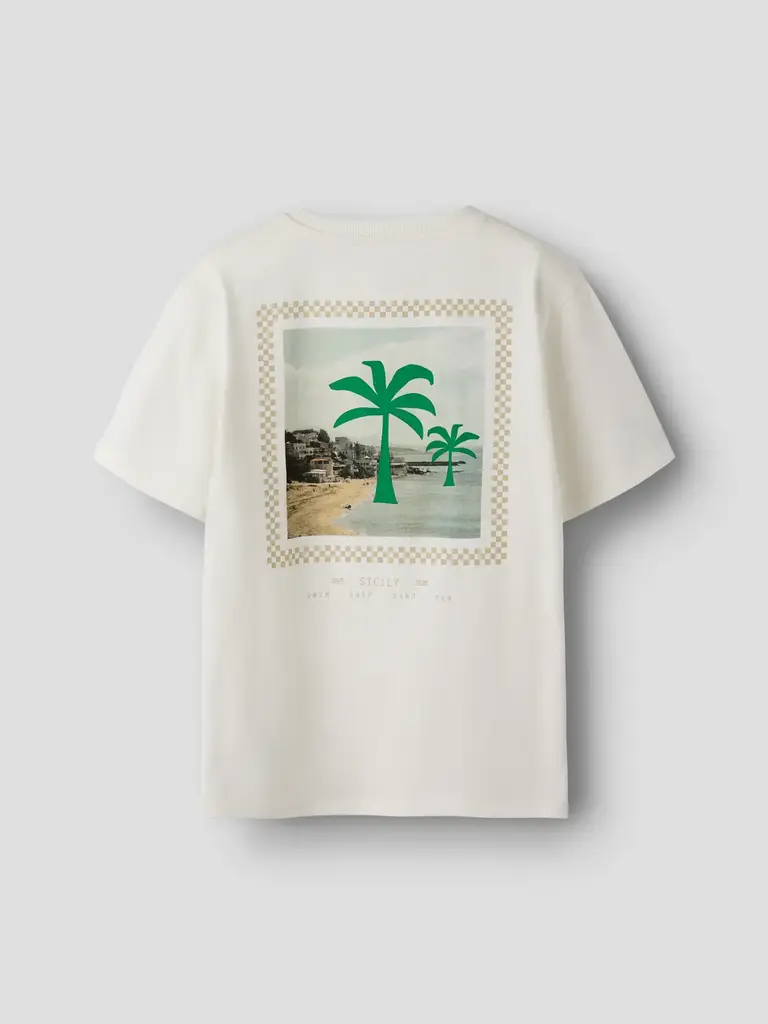Name It Name it - T-shirt Cloud dancer Palm tree