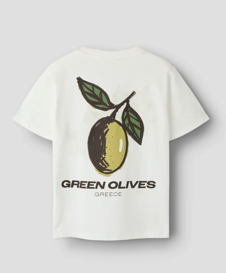 Name It Name it - T-shirt Cloud Dancer Olive