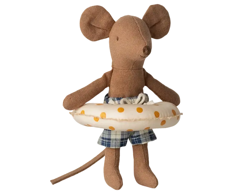 Maileg Maileg - beach mouse brother with float yellow