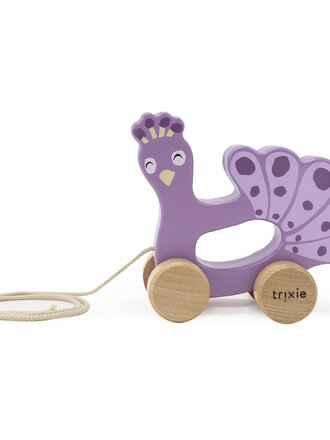Trixie Trixie -Wooden pull along toy - Mrs. Peacock