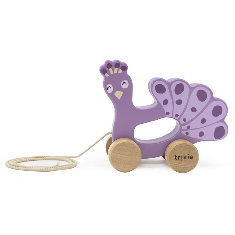 Trixie Trixie -Wooden pull along toy - Mrs. Peacock