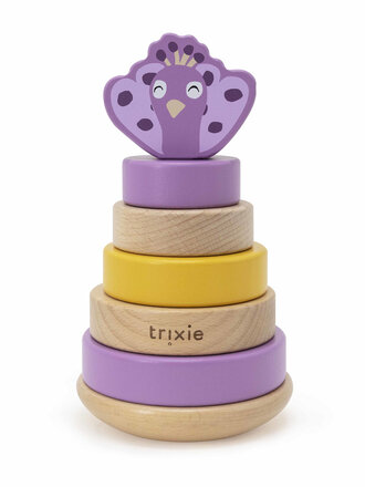 Trixie Trixie - Wooden stacking toy - Mrs. Peacock