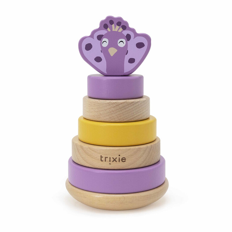 Trixie Trixie - Wooden stacking toy - Mrs. Peacock