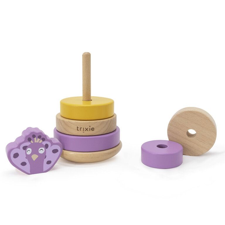 Trixie Trixie - Wooden stacking toy - Mrs. Peacock