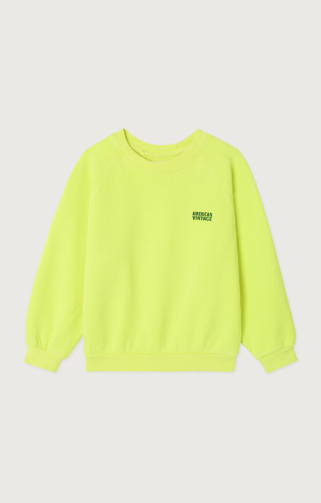 American vintage American vintage - Izubird sweat CITRON FLUO