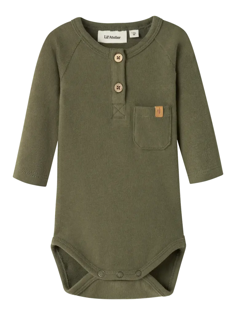 lil atelier Lil Atelier -LUNO LS SLIM BODY winter moss