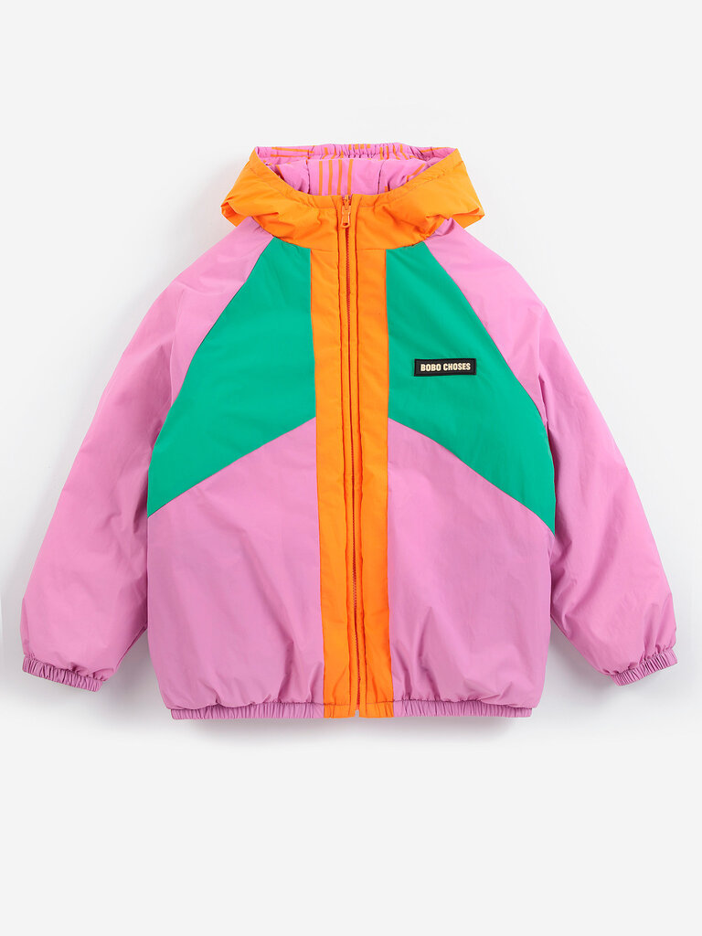 Bobo Choses Bobo choses - Almost Moiré all over reversible anorak pink