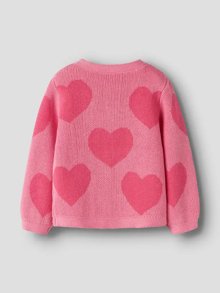 Name It Name it - Knit cardigan pink hearts