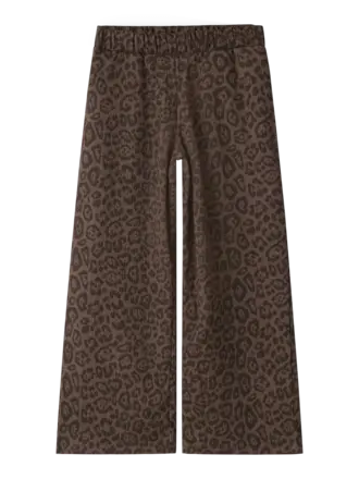 Name It Linna wide pants chocolate leo
