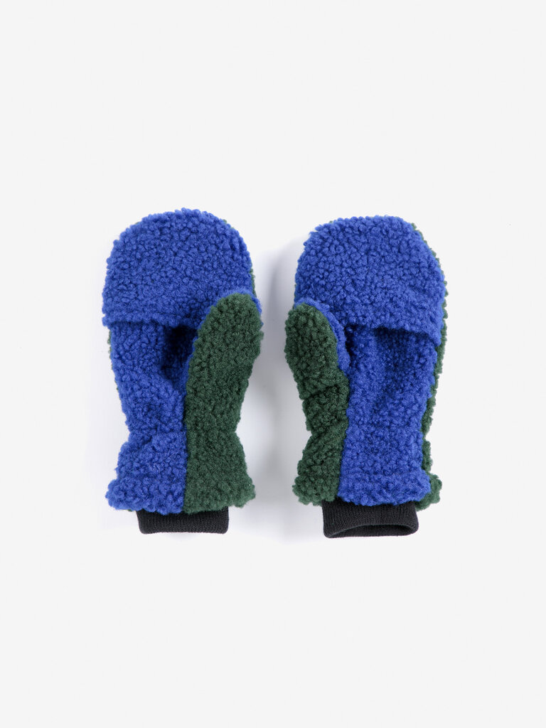 Bobo Choses Bobo choses - Color Block sheepskin mittens