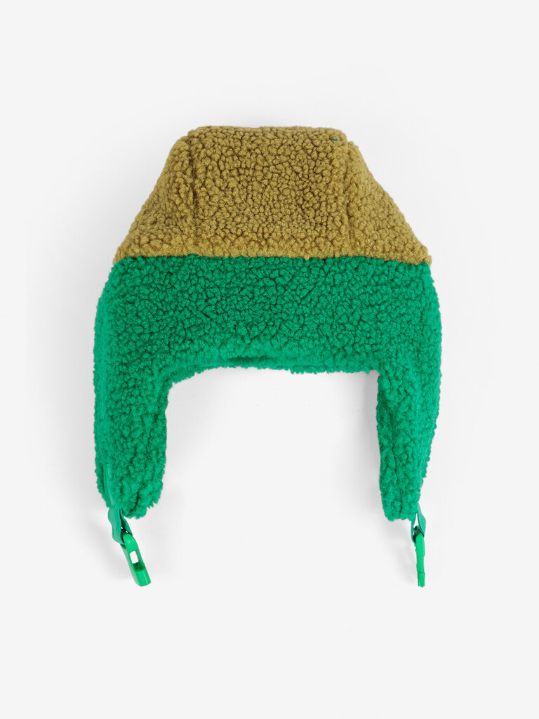 Bobo Choses bobo choses - color block sheepskin chapka pink