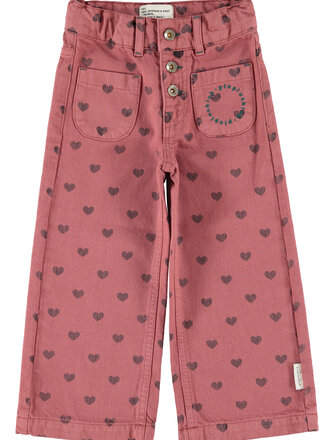 piupiuchick Piupiuchick - flair trousers pink black hearts