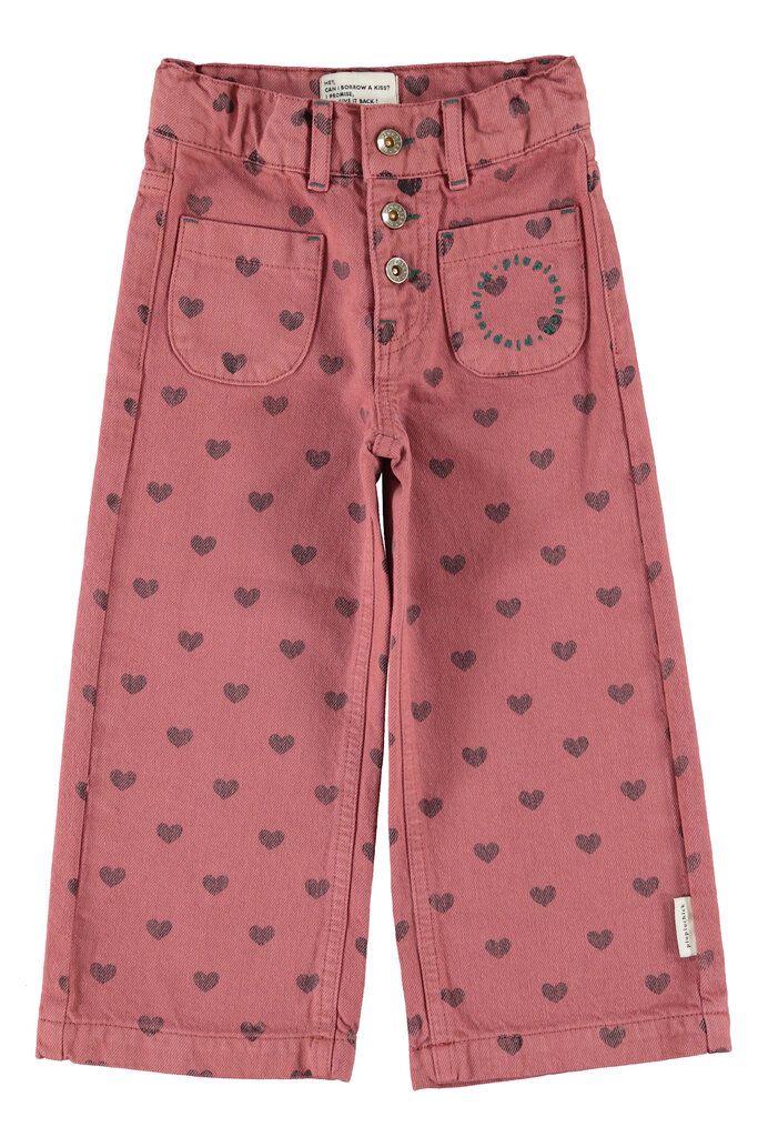 piupiuchick Piupiuchick - flair trousers pink black hearts