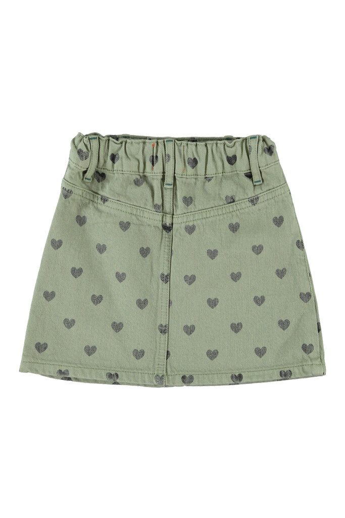 piupiuchick Piupiuchick - short skirt olive green black hearts