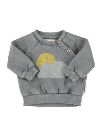 piupiuchick Piupiuchick - sweatshirt grey sun& cloud print