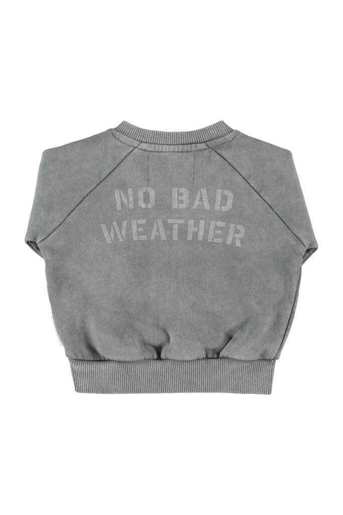 piupiuchick Piupiuchick - sweatshirt grey sun& cloud print