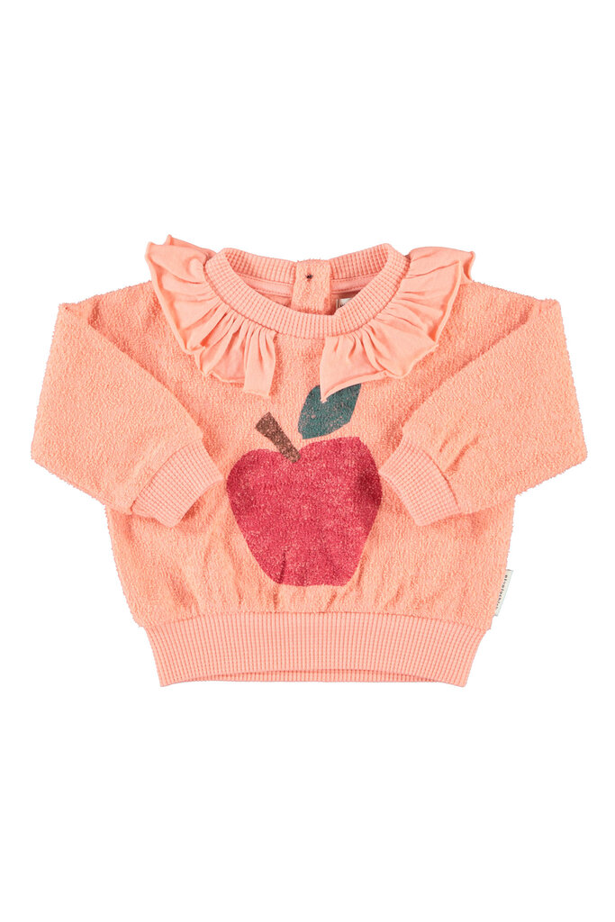 piupiuchick piupiuchick - sweatshirt collar pink apple print