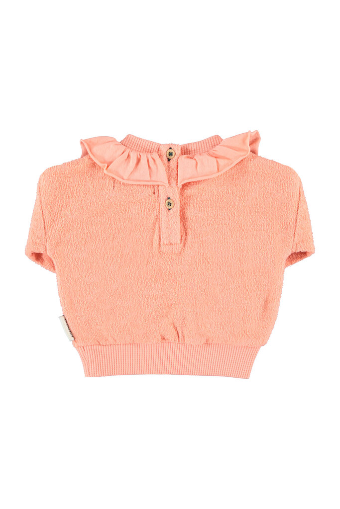 piupiuchick piupiuchick - sweatshirt collar pink apple print