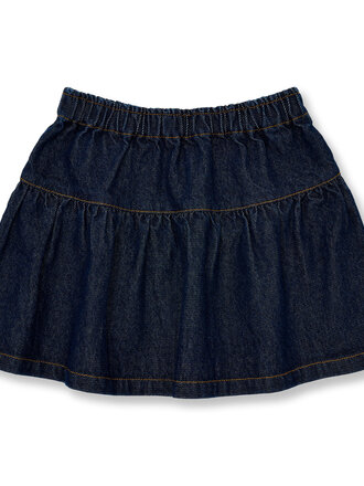 petit blush Petit blush - Denim Mini Ruffle Skirt |Dark Blue