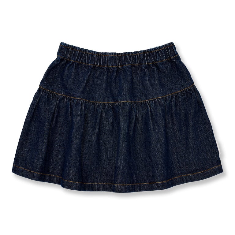 petit blush Petit blush - Denim Mini Ruffle Skirt |Dark Blue