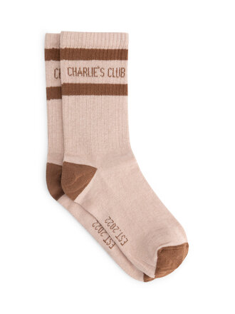 charlie petite Charlie petite - Luca Socks Smoke Grey with Brown