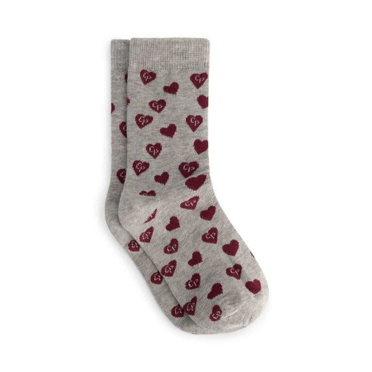 charlie petite Charlie petite - Seven Socks Grey Melange with Bordeaux